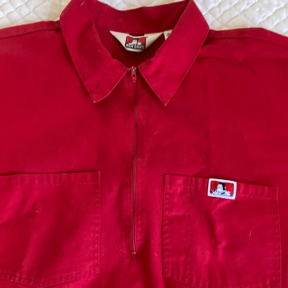 Ben Davis Classic Red Zip-Up Jacket - Picture 3 of 7